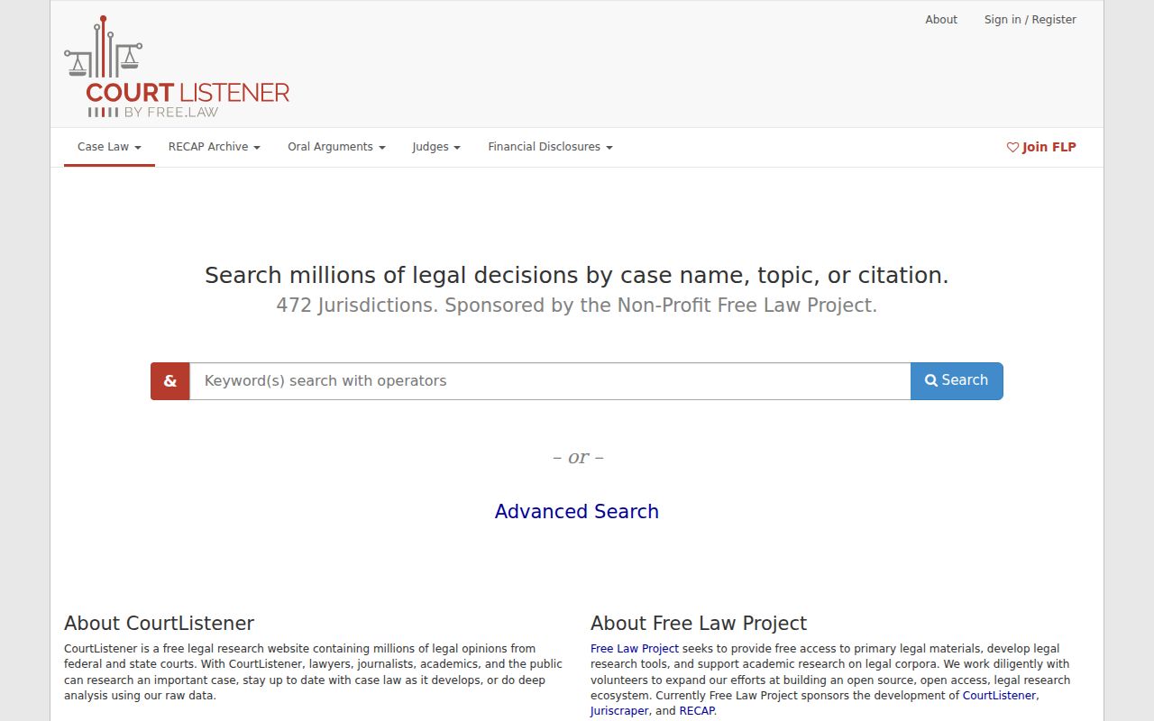Perry County case search CourtListener RECAP federal docket alternative