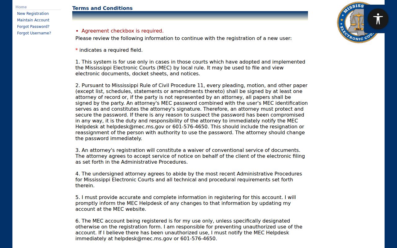 Perry County case search MEC docket and document access terms