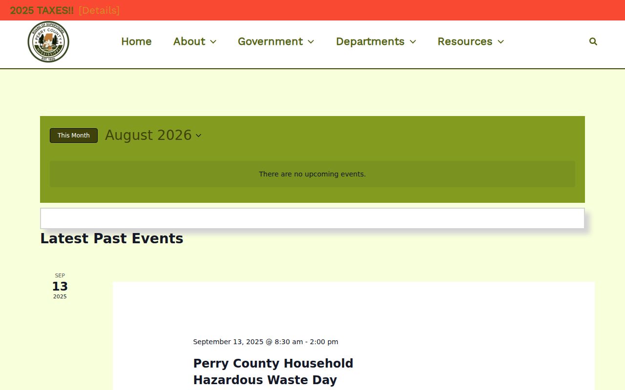 Perry County court docket county events calendar distinction