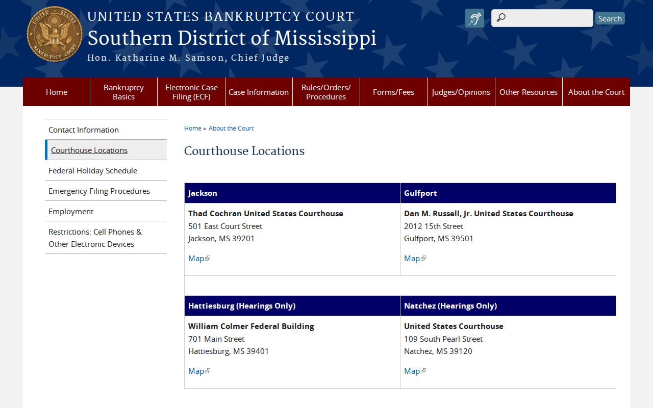 New Augusta court records bankruptcy Hattiesburg location source