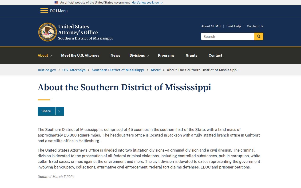 New Augusta court records Southern District of Mississippi federal boundary