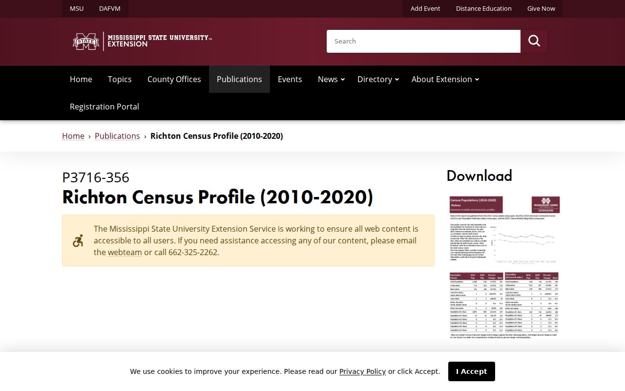 Richton court records Mississippi State University Extension Census profile